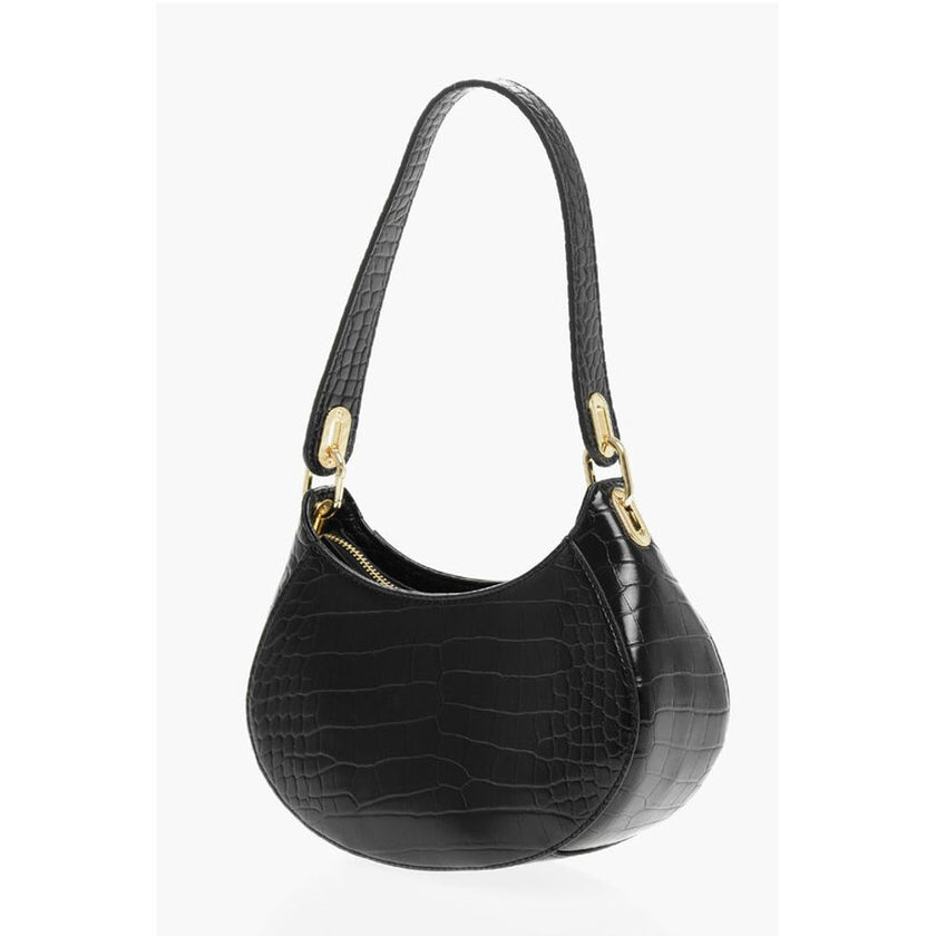 Moschino LOVE Crocodile Effect Faux Leather Hobo Bag