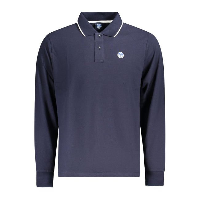 North Sails Blue Cotton Men Polo Shirt