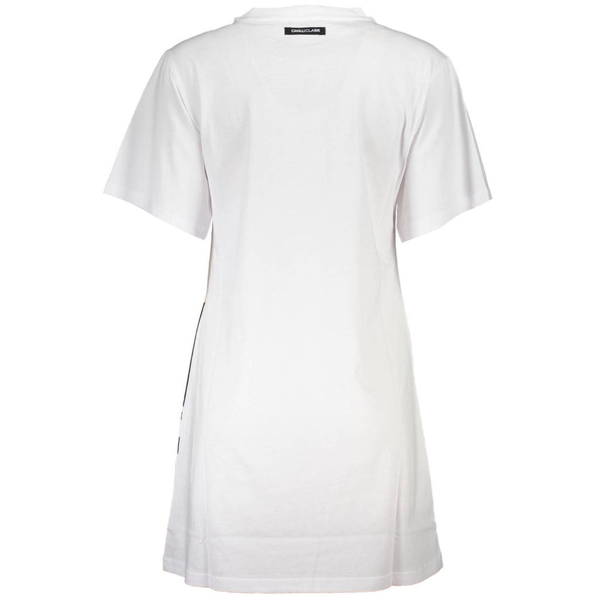 Cavalli Class White Cotton Women Dress