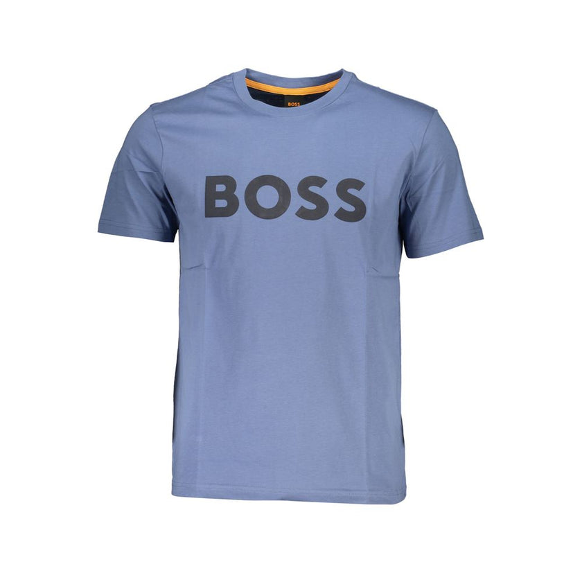Hugo Boss Blue Cotton Men T-Shirt