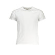 K-WAY Sleek White Crew Neck Tee with Logo Accent