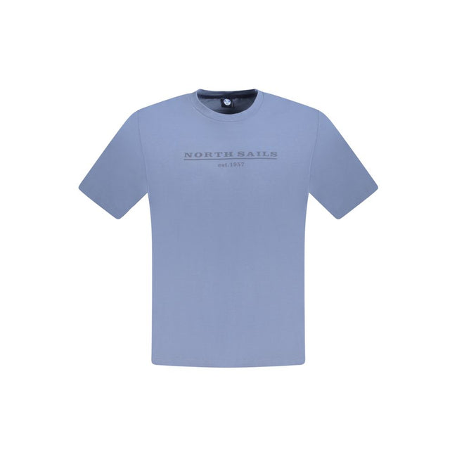 North Sails Blue Cotton Men T-Shirt