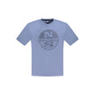North Sails Blue Cotton Men T-Shirt