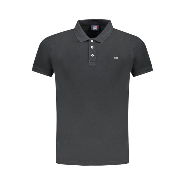 Norway 1963 Black Cotton Men Polo Shirt