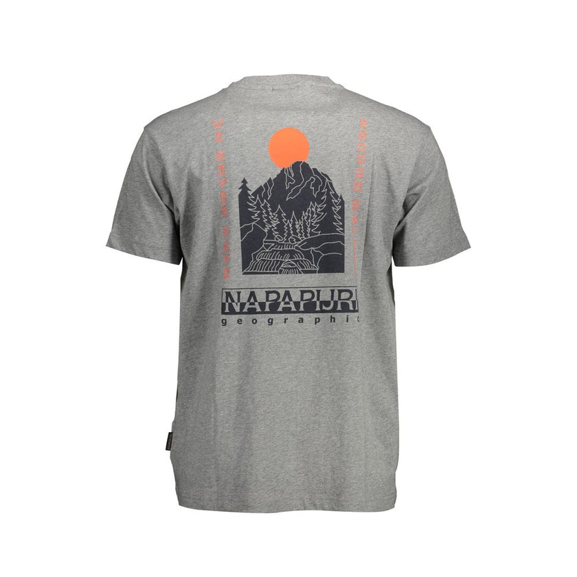 Napapijri Gray Cotton T-Shirt