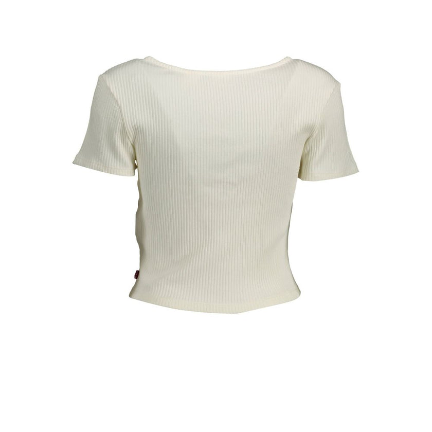 Levi's White Cotton Women T-Shirt