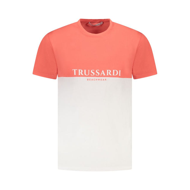 Trussardi Pink Cotton Men T-Shirt