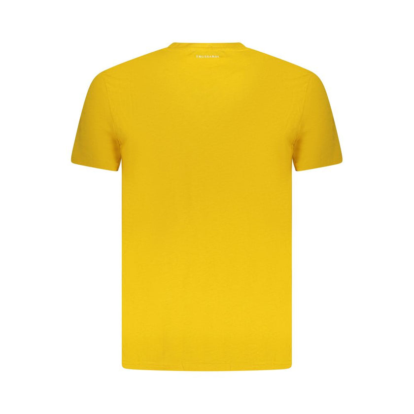 Trussardi Yellow Cotton Men T-Shirt