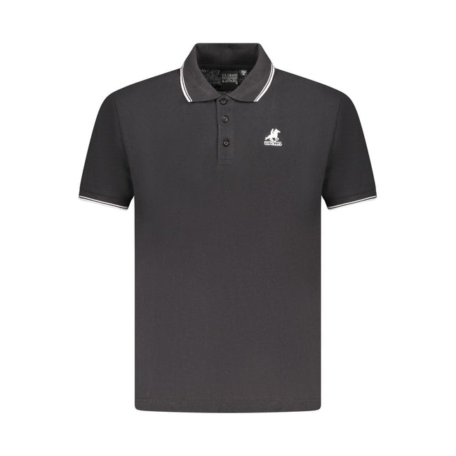 U.S. Grand Polo Black Cotton Men Polo Shirt