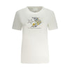 Converse White Cotton Women T-Shirt