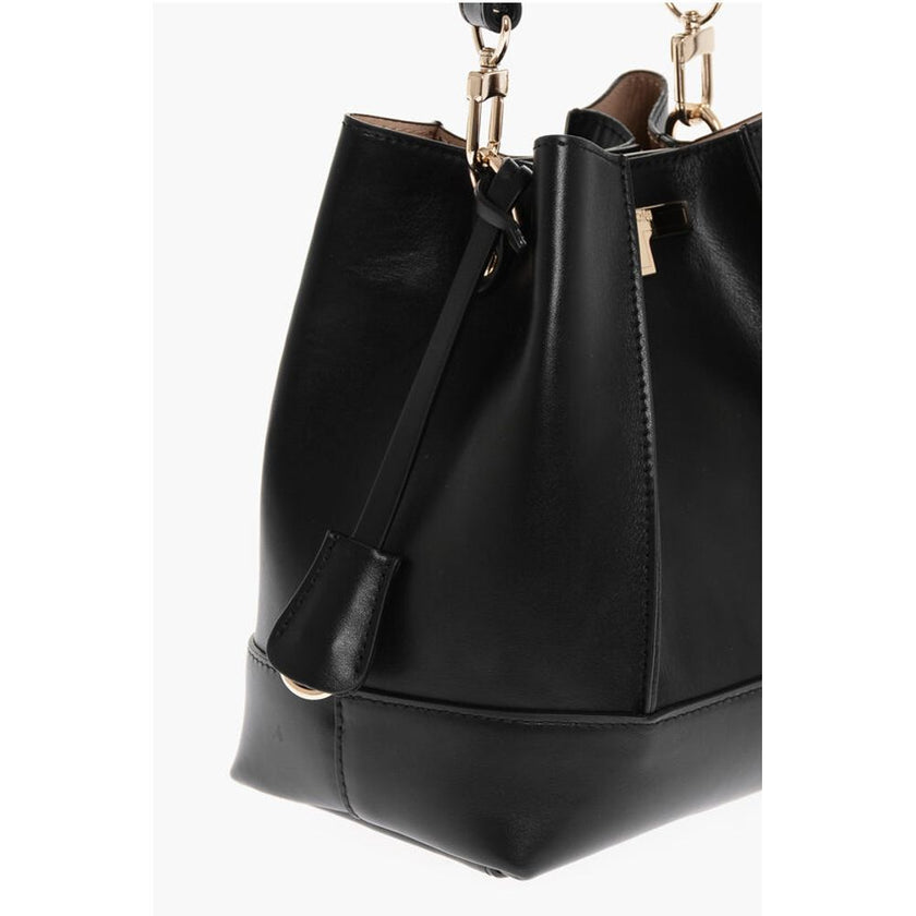 Testoni Leather LINDA Shoulder Bag with Removable Strap