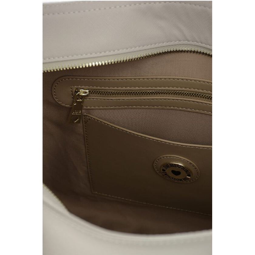 Moschino LOVE Saffiano Faux Leather Tote Bag