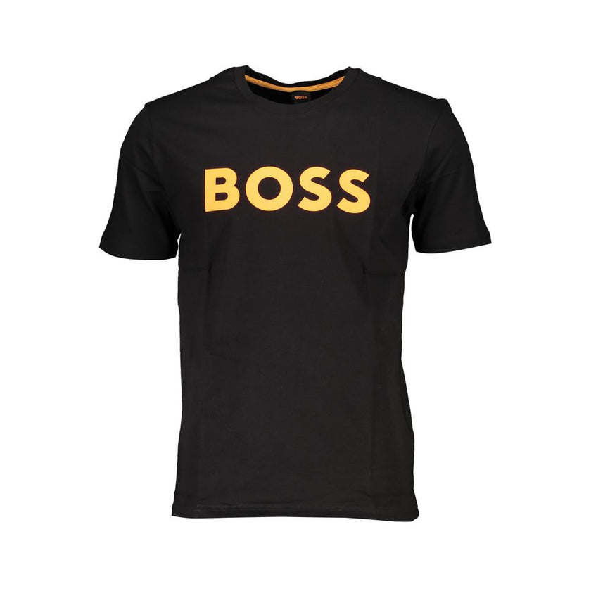Hugo Boss Black Cotton Men T-Shirt