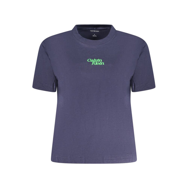 Calvin Klein Blue Cotton Women T-Shirt