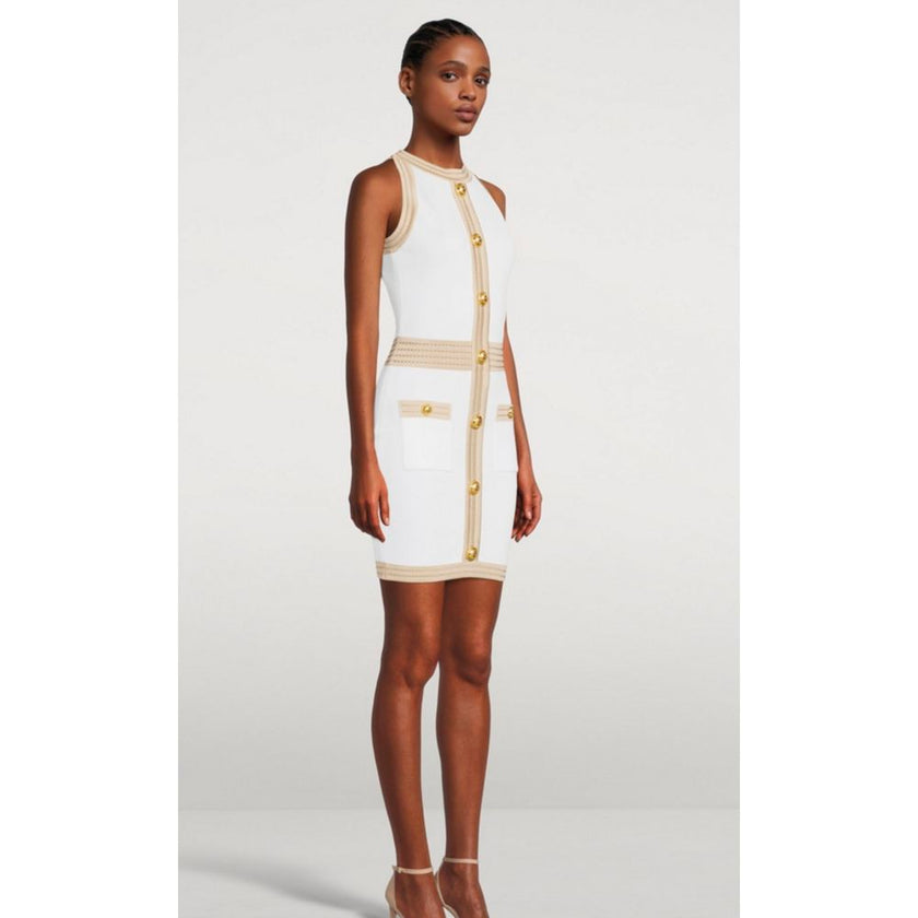 Balmain White Viscose Women Dress