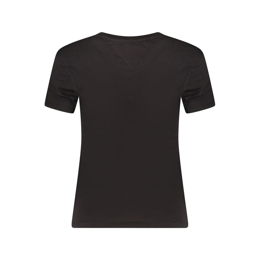 Tommy Hilfiger Black Cotton Tops & T-Shirt