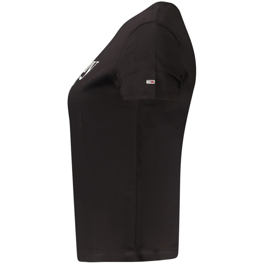 Tommy Hilfiger Black Cotton Tops & T-Shirt