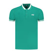 Cavalli Class Green Cotton Men Polo Shirt