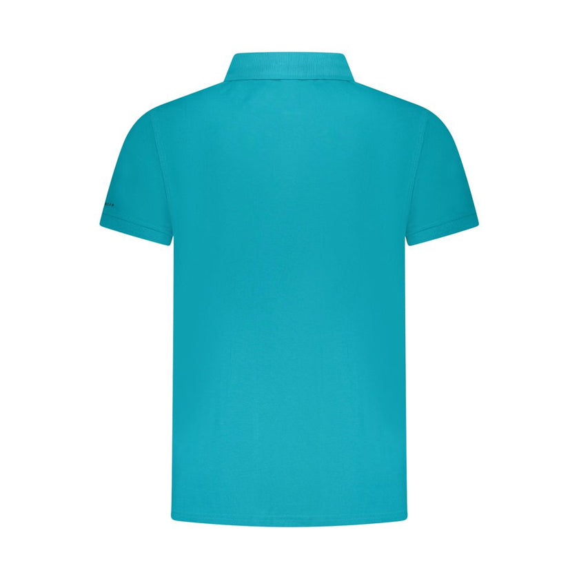 Trussardi Light Blue Cotton Men Polo Shirt