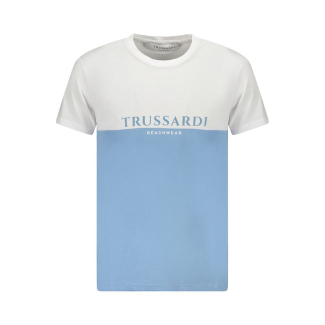 Trussardi Light Blue Cotton Men T-Shirt