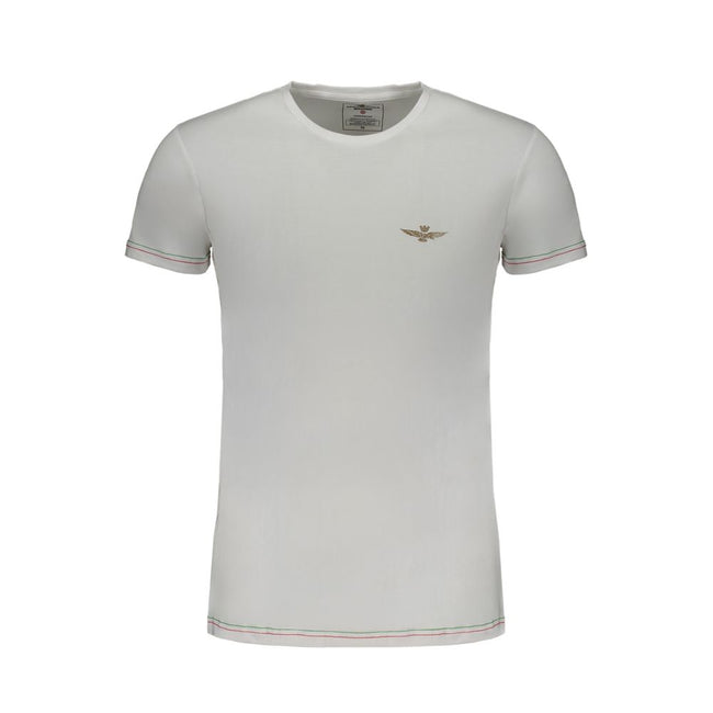 Aeronautica Militare White Cotton T-Shirt