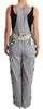 Dolce & Gabbana Exquisite Floral Embellished Denim Overalls
