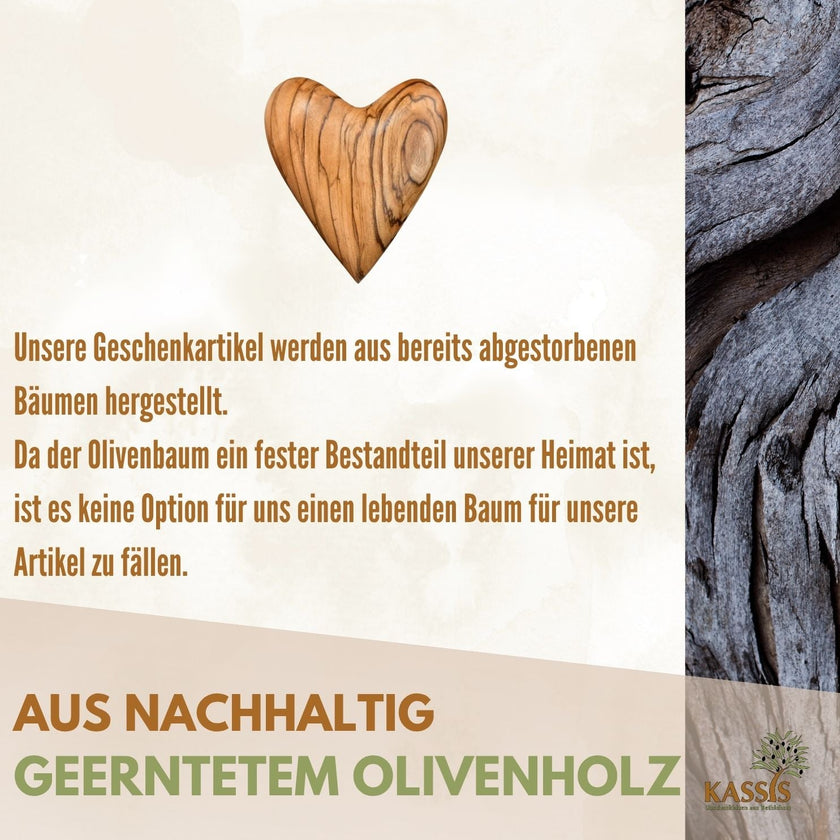 Herz Geschenk Olivenholz Handschmeichler Glücksbringer