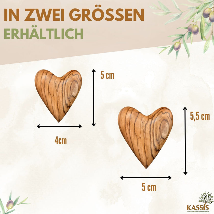 Herz Geschenk Olivenholz Handschmeichler Glücksbringer